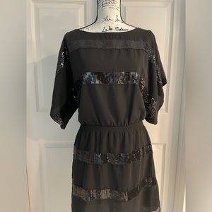 Jet Black Jessica Simpson Glam Sequins Dress